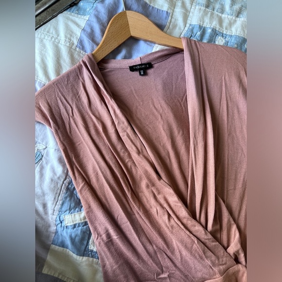 Dynamite Womens Dusty Pink V-Neck Short Sleeve Party Bodysuit Small - Picture 5 of 5